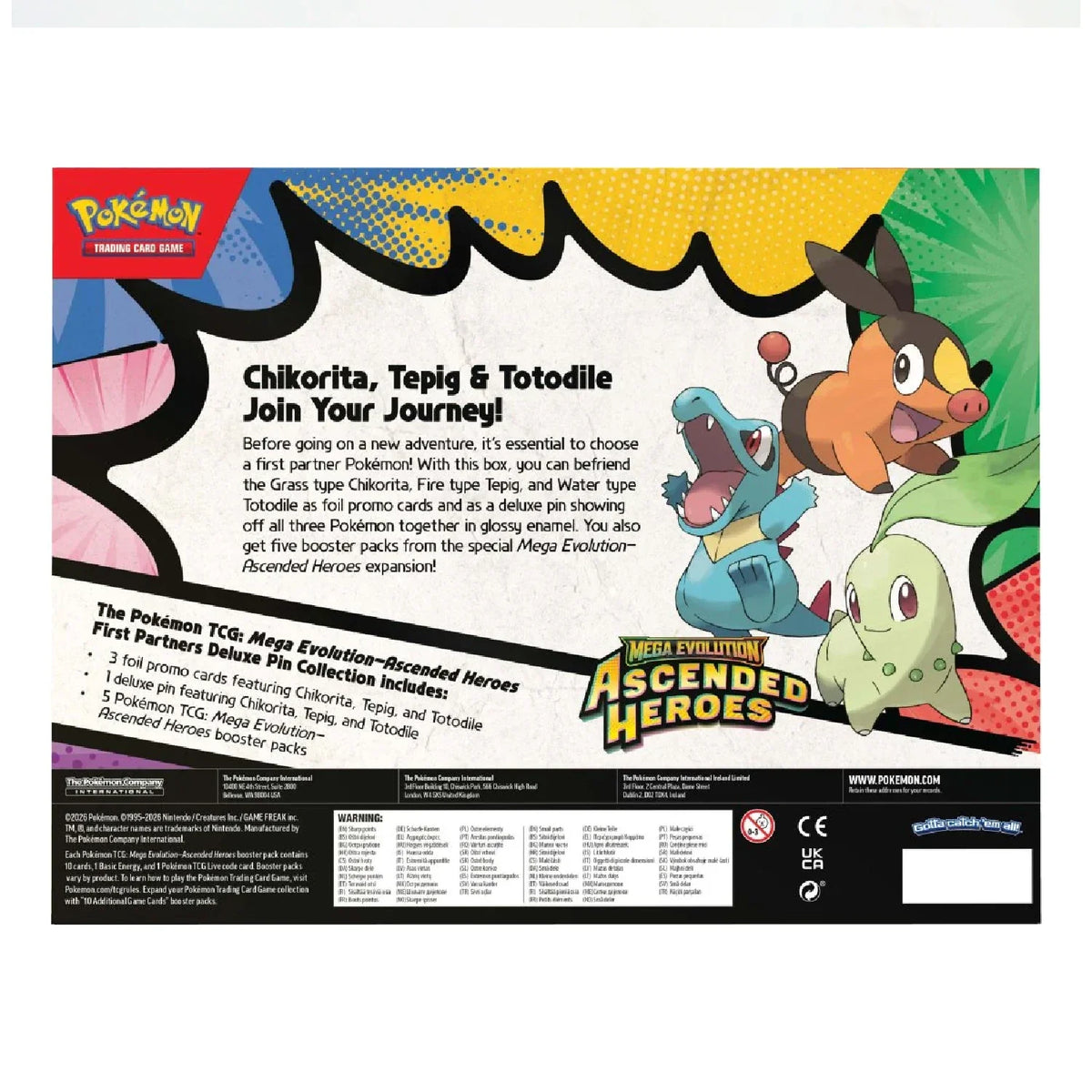 Pokemon TCG: Ascended Heroes - First Partners Deluxe Pin Collection